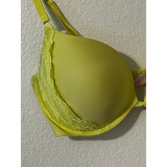 Victoria's Secret Bra Push Up 36D Yellow Lace - Picture 3 of 6